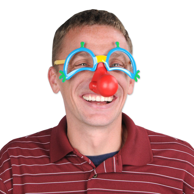 Clown Glasses w/Nose – (1/Card)