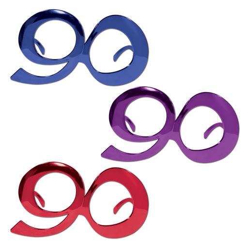 "90" Fanci-Frames – (1/Card) by Beistle for Birthday-Age Specific Novelty Glasses