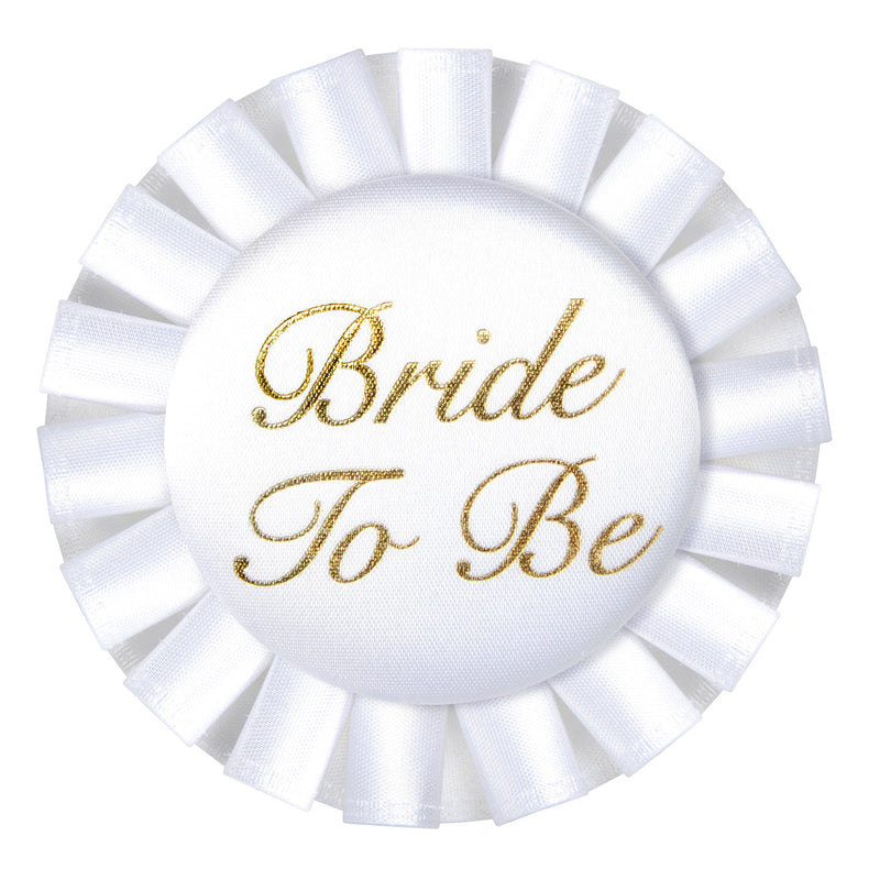 Bride To Be Satin Button – 3½" – (1/Card) by Beistle for Wedding Buttons
