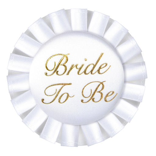 Bride To Be Satin Button – 3½" – (1/Card) by Beistle for Wedding Buttons