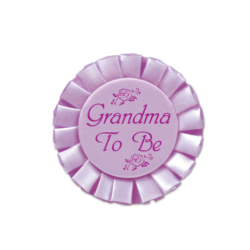 Grandma To Be Satin Button – 3½" – (1/Card) by Beistle for Baby Shower Buttons