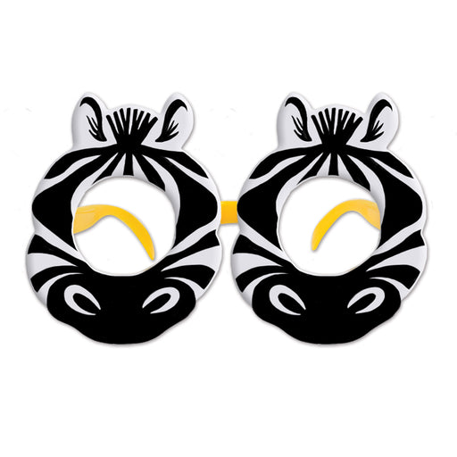 Zebra Glasses – (1/Card) by Beistle for Jungle Novelty Glasses