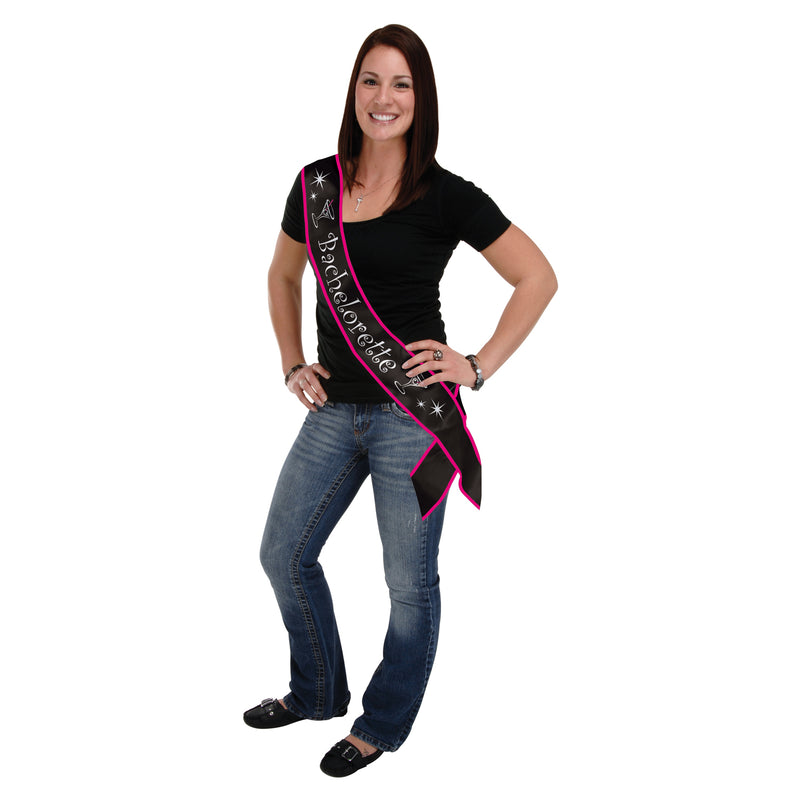 Bachelorette Satin Sash – 33" x 4" – (1/Pkg) by Beistle for Bachelorette Sashes