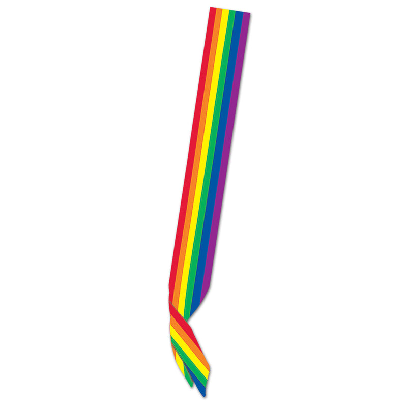 Rainbow Satin Sash – 33" x 4" – (1/Pkg) by Beistle for Rainbow Sashes