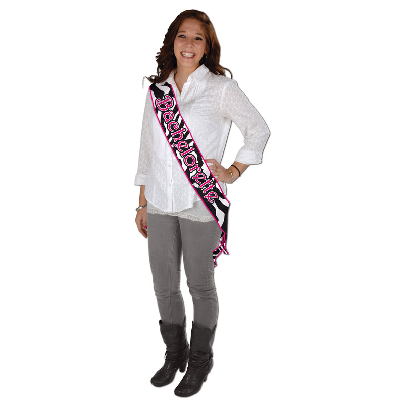 Bachelorette Satin Sash – 33" x 4" – (1/Pkg) by Beistle for Bachelorette Sashes