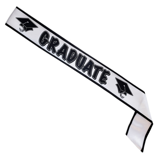 Graduate Satin Sash – 33" x 4" – (1/Pkg) by Beistle for Graduation Sashes