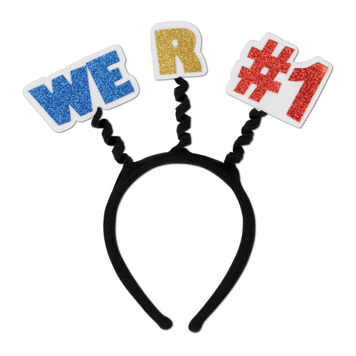 Glittered We R #1 Boppers – (1/Card) by Beistle for Sports Boppers and Headbands