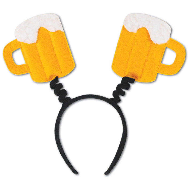 Beer Mug Boppers – (1/Card) by Beistle for Oktoberfest Boppers and Headbands