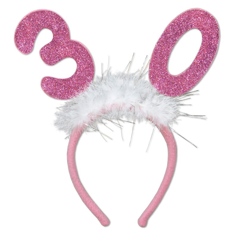 "30" Glittered Boppers w/Marabou – (1/Card)