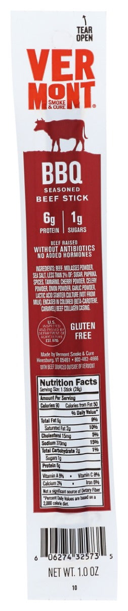 Made with molasses, paprika and other spices, our BBQ Seasoned Beef Stick delivers the tangy-sweet taste¯of true BBQ flavor. ‹
From meats raised without antibiotics or added hormones.  Free from major allergens, MSG and Gluten.