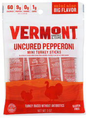 Our Uncured Pepperoni Turkey Stick features paprika, fennel and garlic for a satisfying¯snack with classic pepperoni flavor this is¯one of our top sellers.
