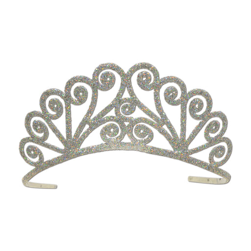 Glittered Metal Tiara – (1/Pkg) by Beistle for General Occasion Glittered Metal