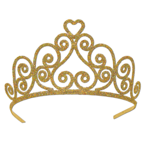 Glittered Metal Tiara – (1/Pkg) by Beistle for General Occasion Glittered Metal