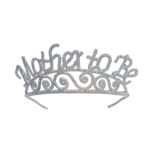 Glittered Metal Mother To Be Tiara – (1/Pkg) by Beistle for Baby Shower Glittered Metal