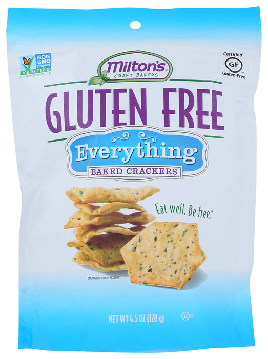 MILTON'S: Gluten Free Baked Crackers Everything, 4.5 oz