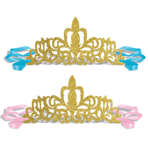 Glittered Princess Tiaras – (6/Pkg) by Beistle for Princess Glittered Metal