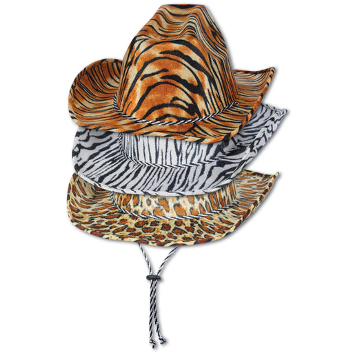 Animal Print Cowboy Hats by Beistle for Jungle Fabric