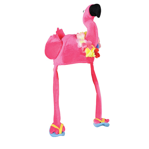 Plush Flamingo Hat – (1/Card) by Beistle for Luau Plush