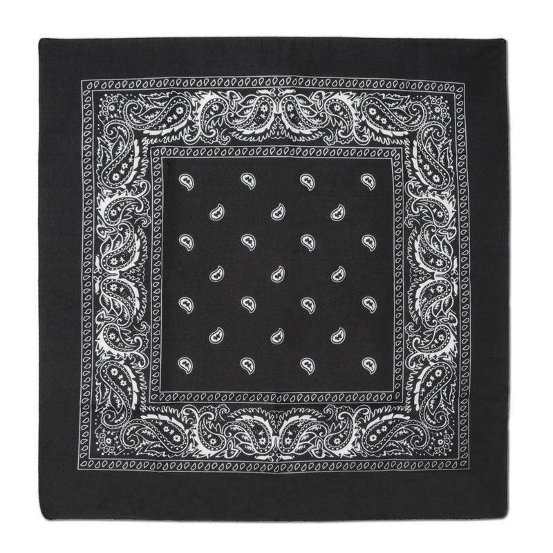 Black Bandana – 22" x 22" – (1/Pkg)