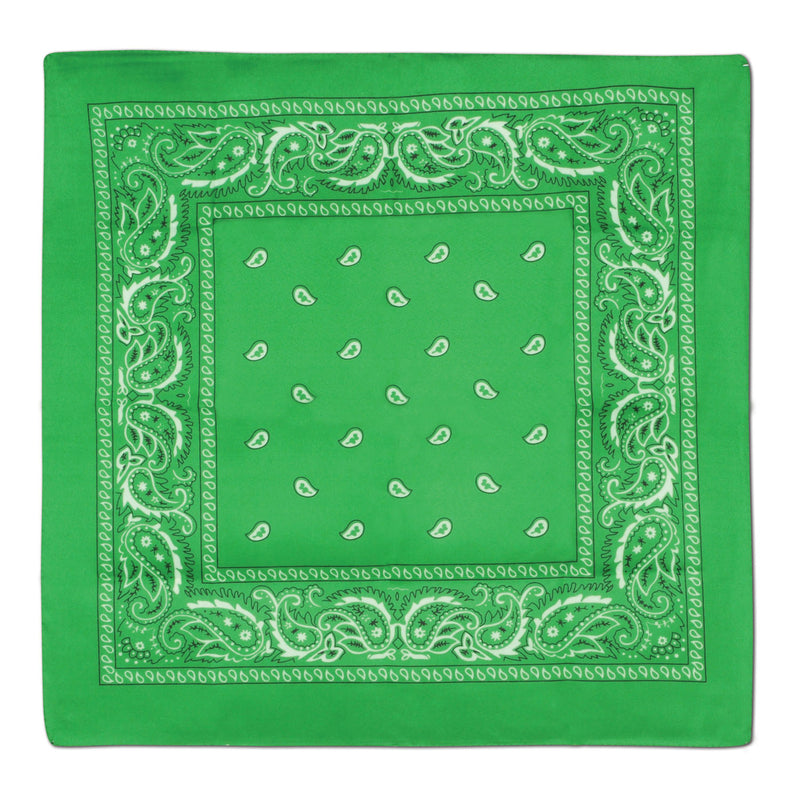 Green Bandana – 22" x 22" – (1/Pkg)