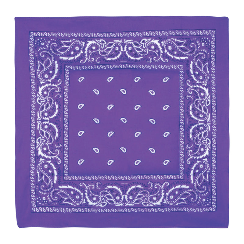 Purple Bandana – 22" x 22" – (1/Pkg)