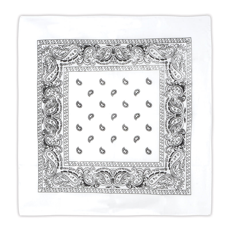 White Bandana – 22" x 22" – (1/Pkg)