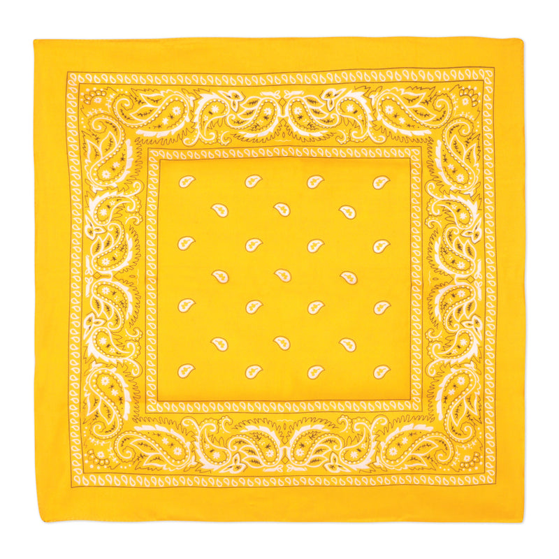 Yellow Bandana – 22" x 22" – (1/Pkg)