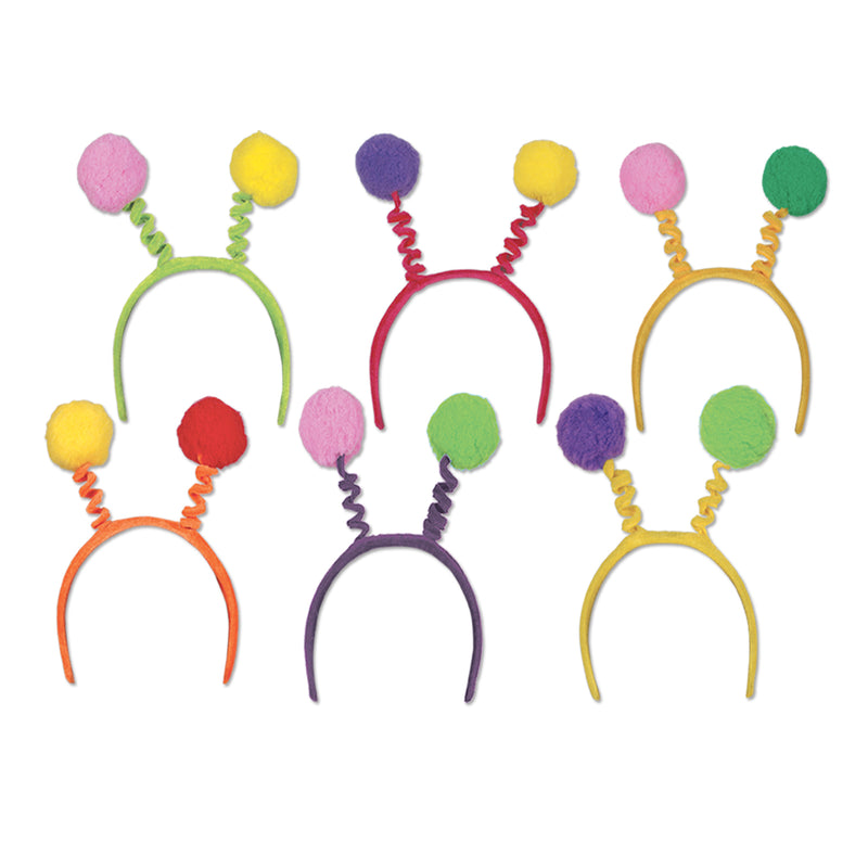 Soft-Touch Pom-Pom Boppers – (1/Card) by Beistle for General Occasion Boppers and Headbands