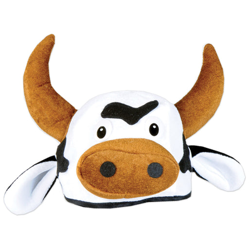 Plush Cow Head Hat by Beistle for Farm Plush