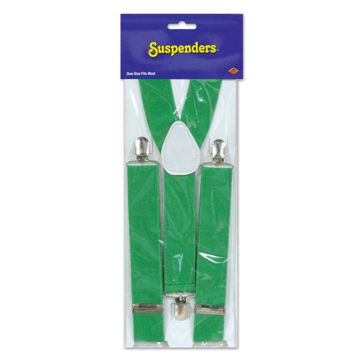 Green Suspenders – (1/Pkg) by Beistle for General Occasion Suspenders