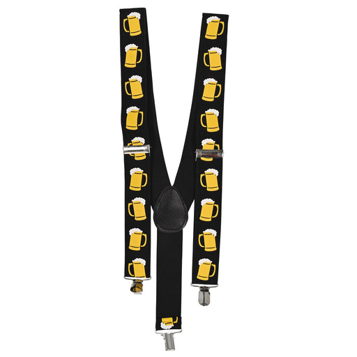 Beer Mug Suspenders – (1/Pkg) by Beistle for Oktoberfest Suspenders