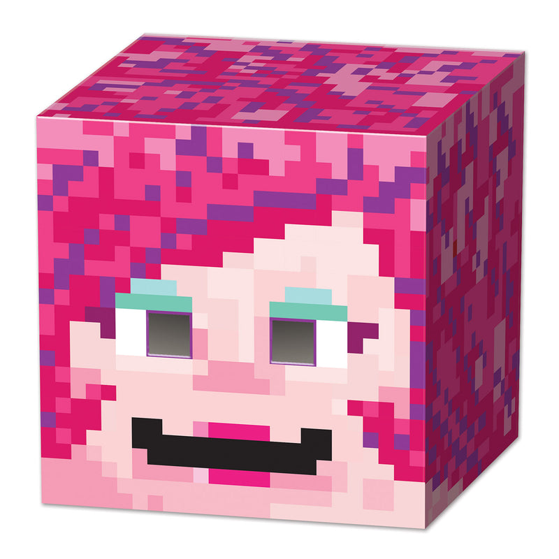 Gamer Girl 8-Bit Box Head – 9" x 9" – (1/Pkg) by Beistle for 8-Bit Printed