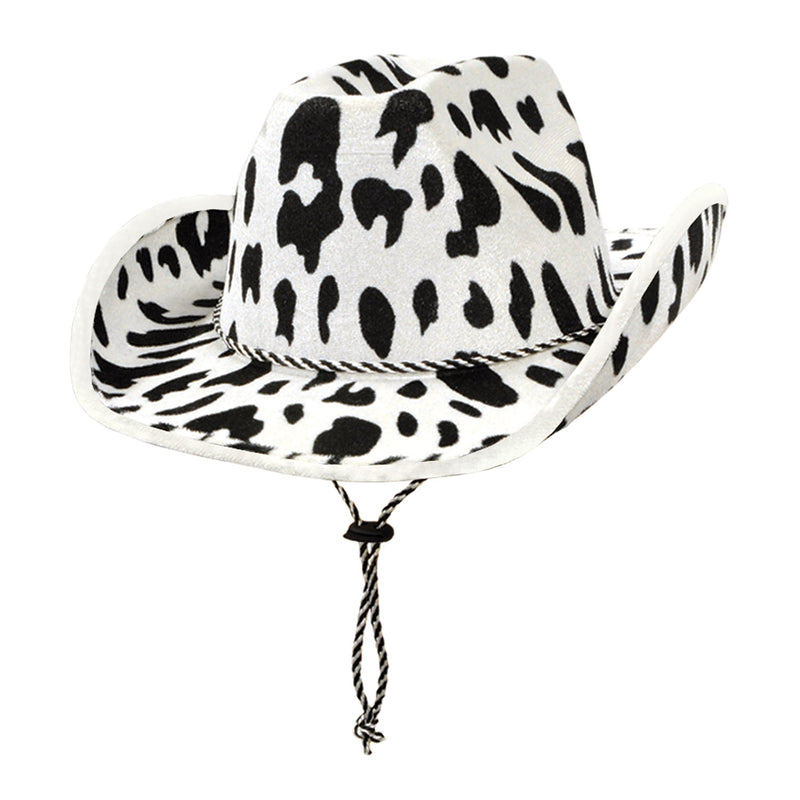 Cow Print Cowboy Hat by Beistle for Farm Fabric
