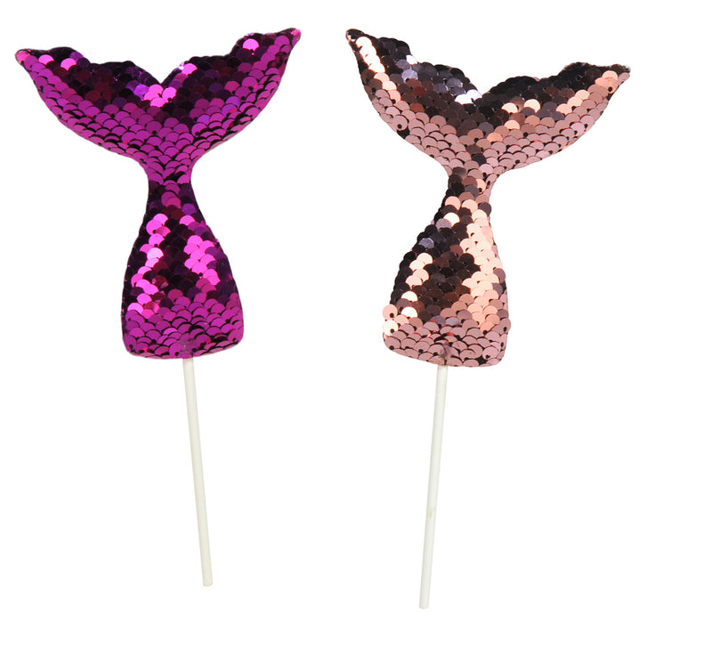 Sequined Mermaid Tail Picks – 7" – (4/Pkg)