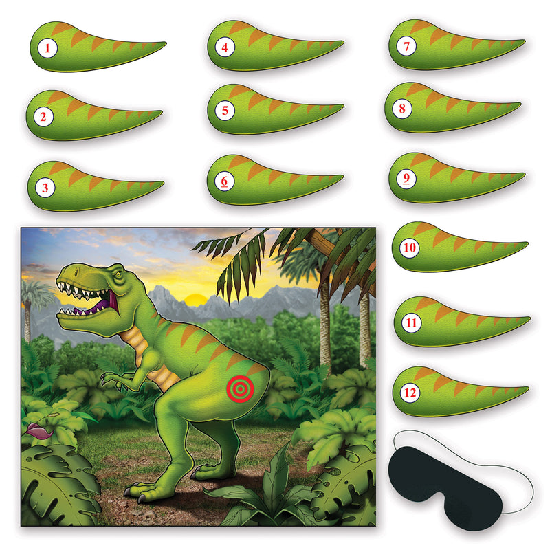 Pin The Tail On The Dinosaur Game – 18" x 21½" – (1/Pkg) by Beistle for Dinosaurs Games