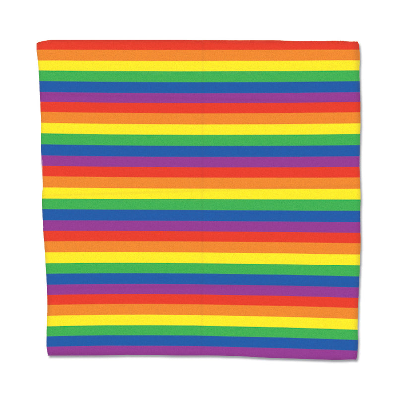 Rainbow Bandana – 22" x 22" – (1/Pkg) by Beistle for Rainbow Bandanas
