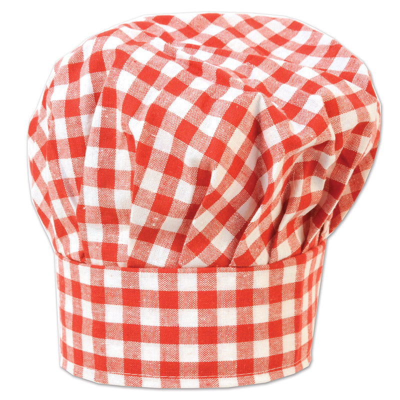 Gingham Fabric Chef's Hat – (1/Pkg)