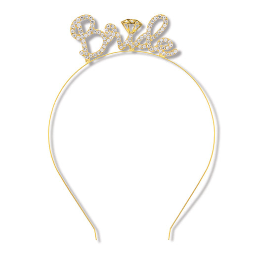 Rhinestone Bride Headband – (1/Pkg) by Beistle for Bachelorette Boppers and Headbands
