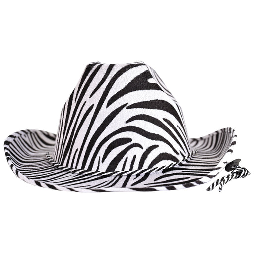 Zebra Print Cowboy Hat by Beistle for Western Fabric