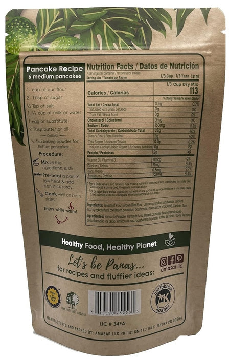 AMASAR: Breadfruit Pancake and Waffle Mix, 8.5 oz