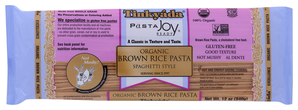 TINKYADA: Organic Brown Rice Spaghetti Style, 12 oz