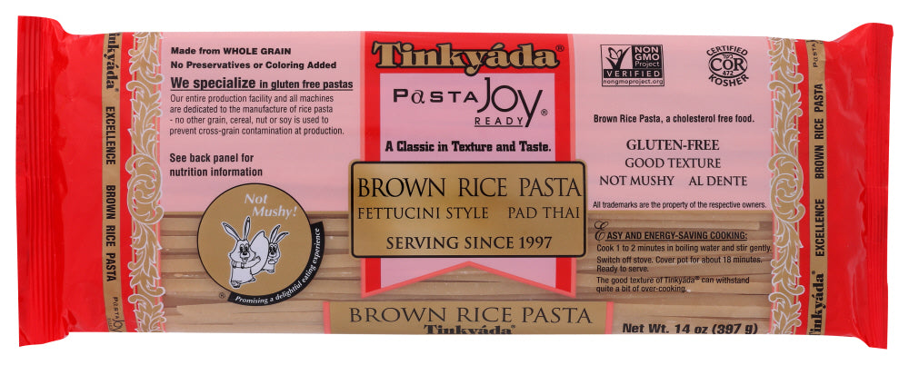 TINKYADA: Brown Rice Pasta Fettucini Style Pad Thai, 14 oz