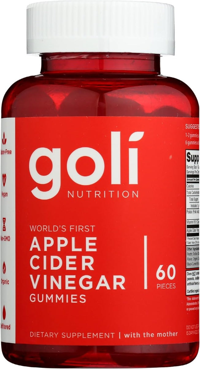 GOLI NUTRITION: Apple Cider Vinegar Gummy, 60 pc