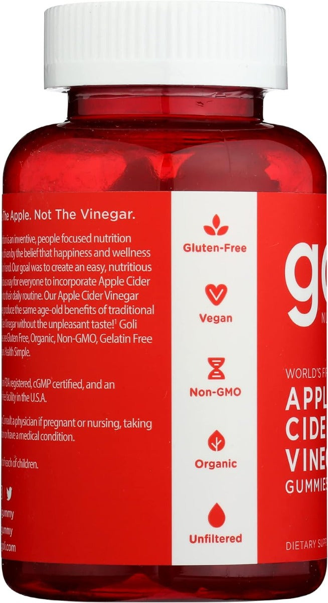GOLI NUTRITION: Apple Cider Vinegar Gummy, 60 pc