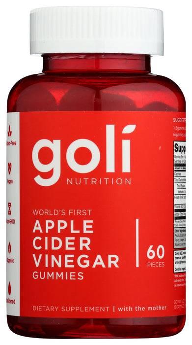 GOLI NUTRITION: Apple Cider Vinegar Gummy, 60 pc