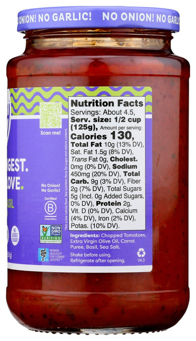 FODY FOOD CO: Tomato & Basil Pasta Sauce, 19.4 oz