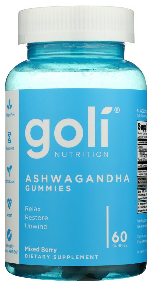 GOLI NUTRITION: Ashwagandha Gummies, 60 pc - No Brand For Less