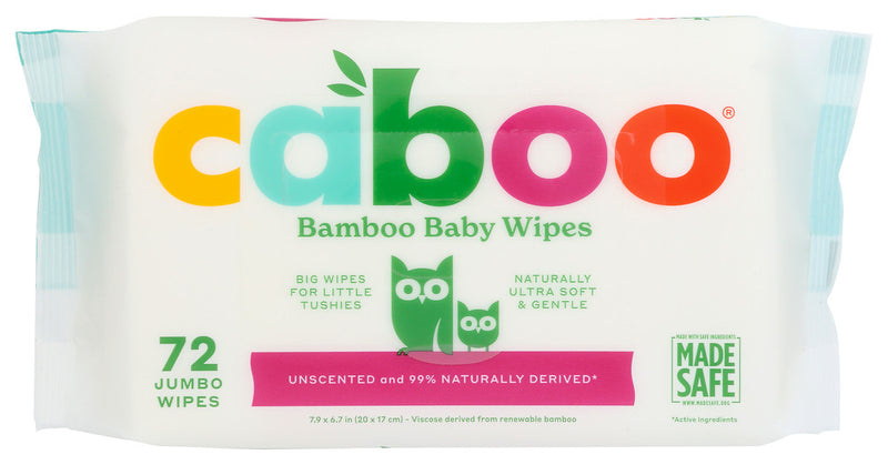 Our bamboo baby wet wipes are made from 99.3% naturally derived ingredients, unscented &amp; MADE SAFE® certified.
Unlike more than 95% of baby wipes, ours contain no nylon, plastic fibers, trees or harsh chemicals.