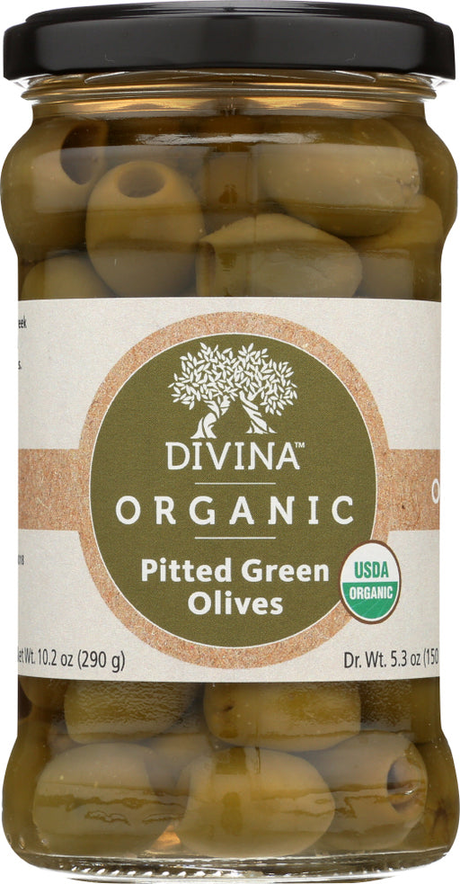 DIVINA: Organic Green Olives Pitted, 5.3 oz - No Brand For Less