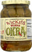 
Pickled okra is truly a southern gem, and we couldn't resist putting our unique Wickles spin on it. Punch up a Bloody Mary, toss them into your gumbo or dress up a plate of shrimp and grits “ you won't be disappointed.
